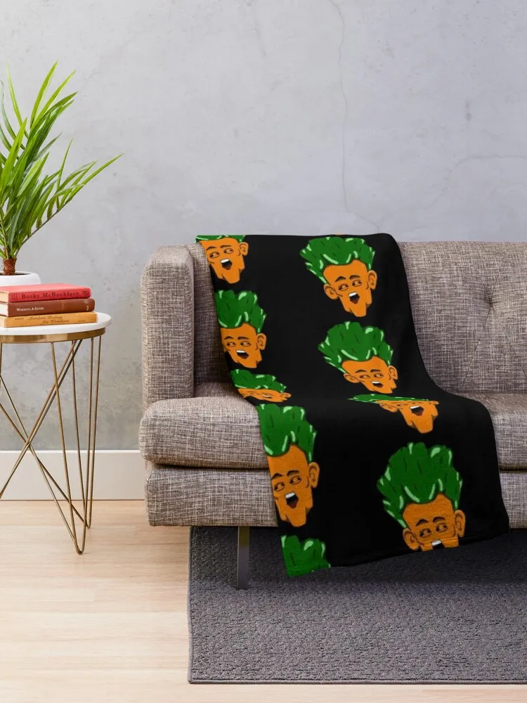 Carrot Head Sticker and Shirt Design by Zeesdesign on Redbubble Throw Blanket Sofa Thin Quilt Shaggy Blankets