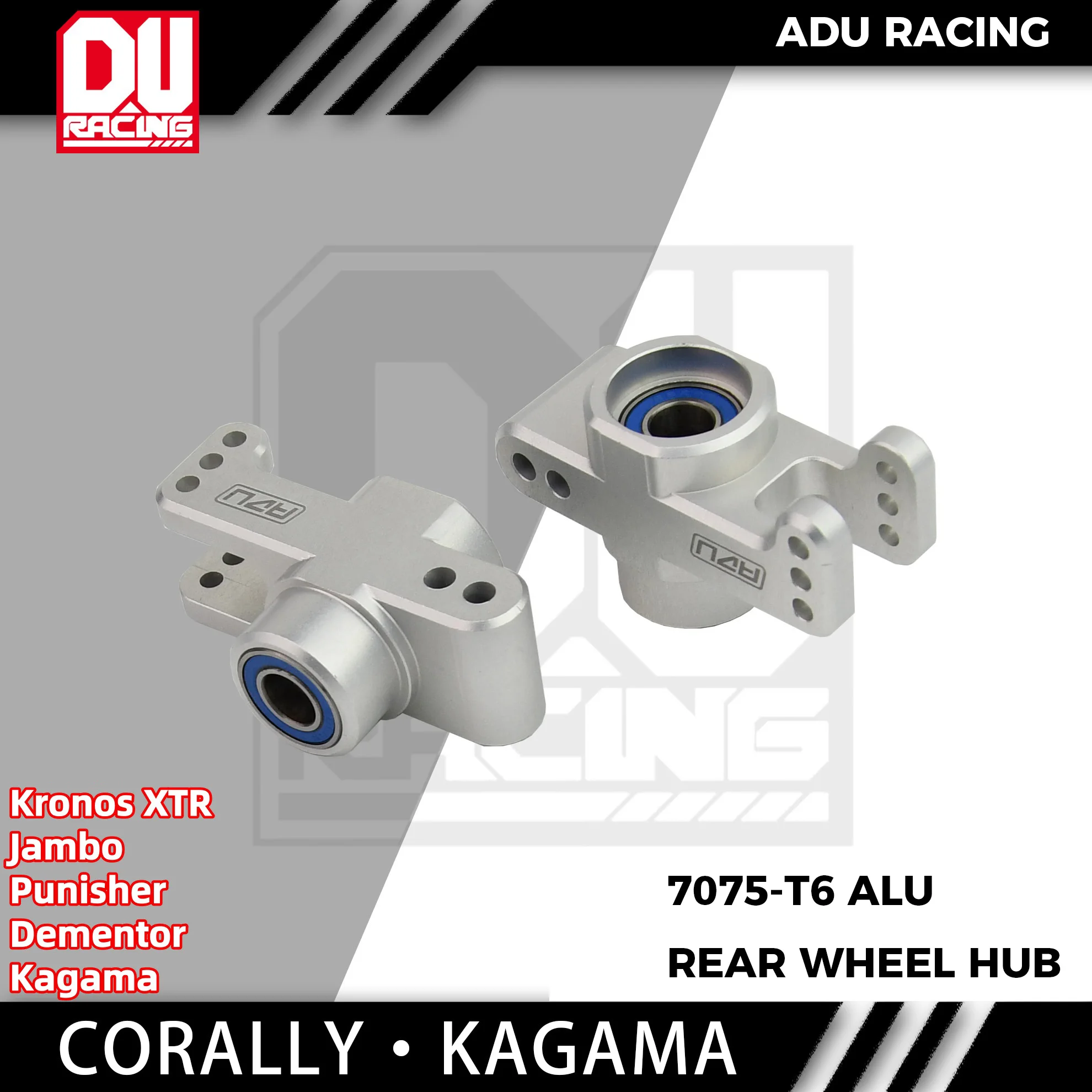 ADU Racing HUB REAR CNC 7075 T6 ALUMINUM FOR TEAM CORALLY kagama XTR KRONOS JAMBO