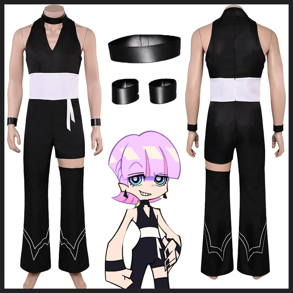 

Disguise Poly Urethane Cosplay Clothing Suits Anime Panty And Stocking Costume Adult Men Role Play Fancy Dress Up Party Clothes