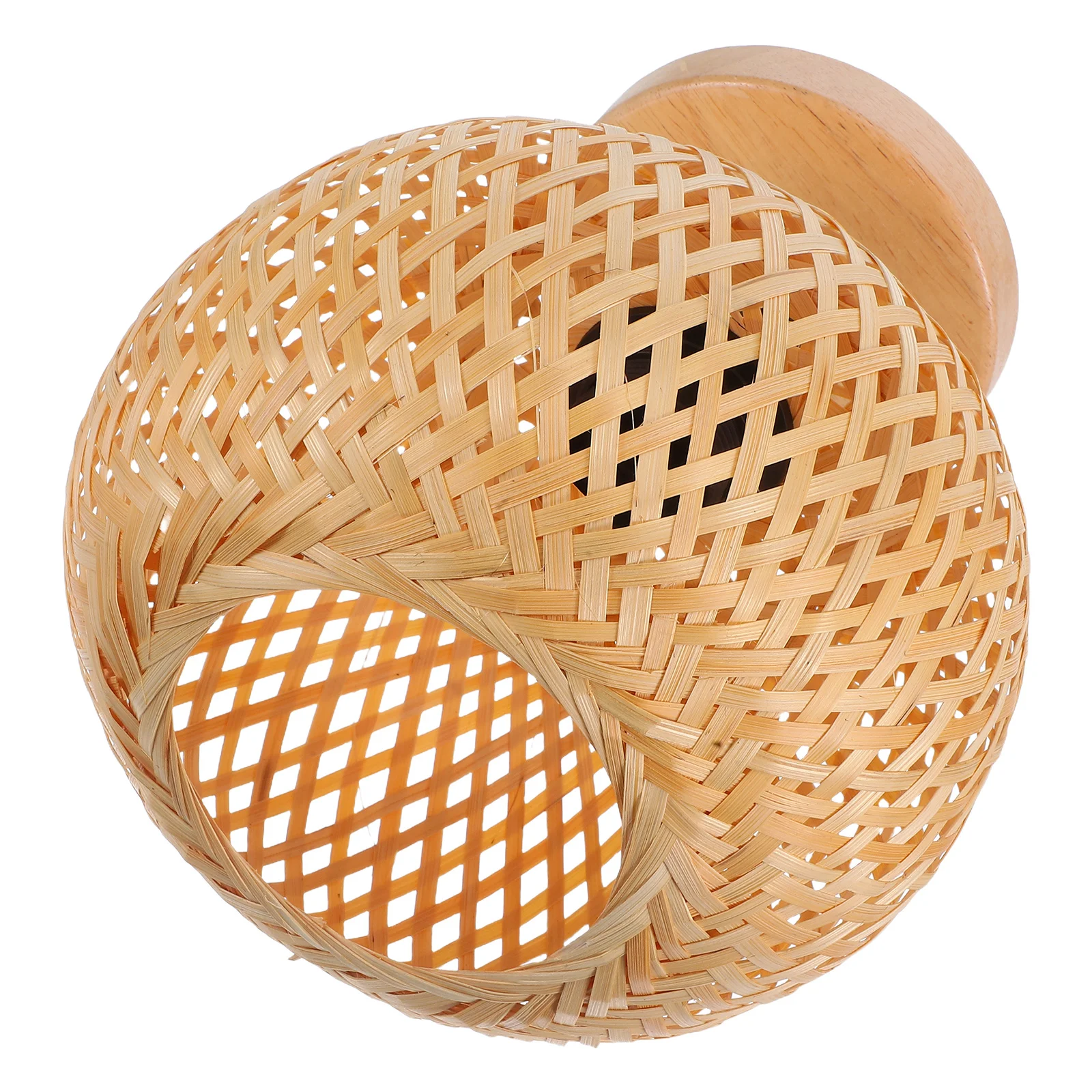 

Farmhouse Ceiling Light Bamboo Woven Wooden Lamp for Hallway Study Office Space Retro Style Ambient Lighting Fixture