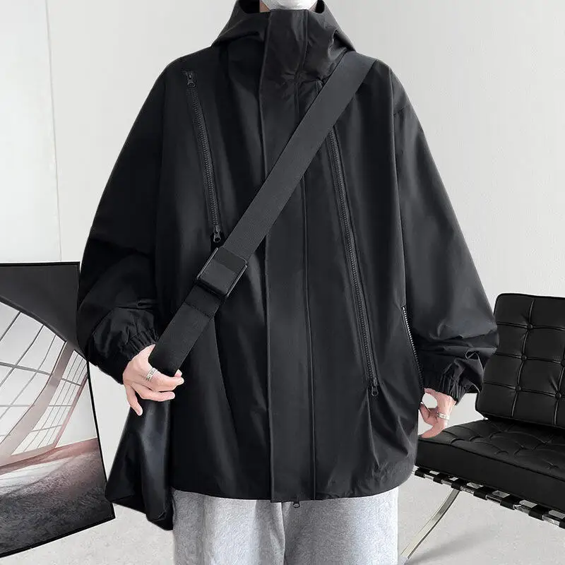 

Свободные мужские мужские уличные куртки для скалолазания в американском стиле, весна-осень, новый тренд, повседневное водонепроницаемое пальто, повседневная куртка с капюшоном