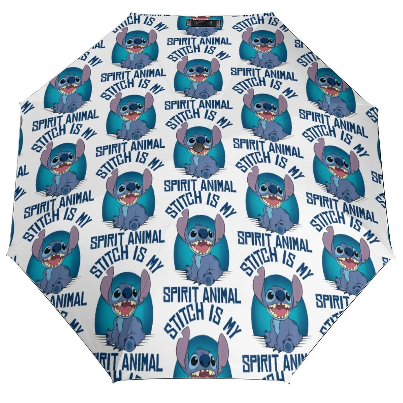 

Lilo Stitch Spirit Animal Stitch Зонт Солнцезащитный ветрозащитный зонт Портативный элегантный 3-кратный автоматический дождевой зонт на заказ