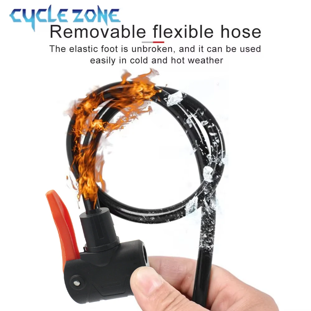 Mini Taşınabilir Bisiklet Hava Pompası Basınç Göstergesi ile MTB Bisiklet Pedalı Hava Şişirme Evrensel Küçük Ev Pompası Bisiklet Aksesuarları