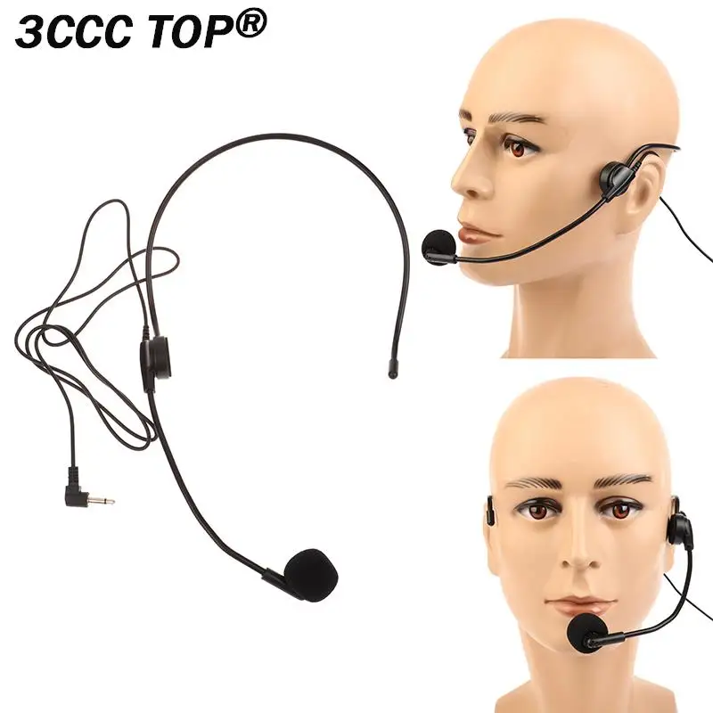 3.5MM Headworn Wired Microphone Headset Voice Amplifier Speaker Clear Sound Mic For Speech Teacher Conference Guide