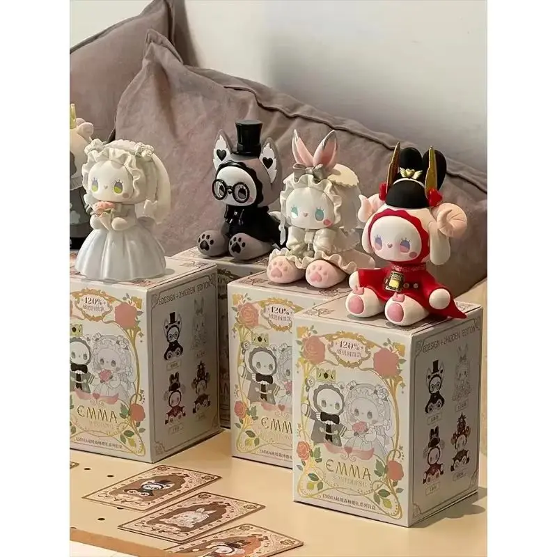 جديد إيما سيكريت فورست مجموعة الزفاف صندوق أعمى لعب زوجين أرنب الزفاف مأدبة عمل أرقام صندوق غامض مفاجأة الهدايا