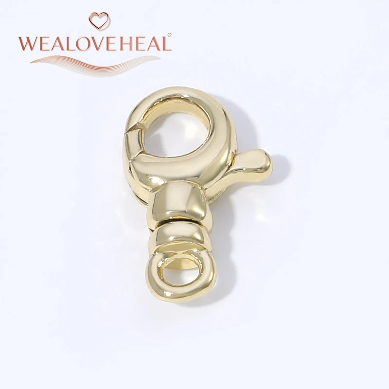 armband verschluss, 12,5mm 18K Vergoldeter Messing-Karabinerhaken Hochwertiger Metall-Federhaken für DIY Halsketten Armbänder Schmuckherstellung Zubehör Großhandel – Detail 15