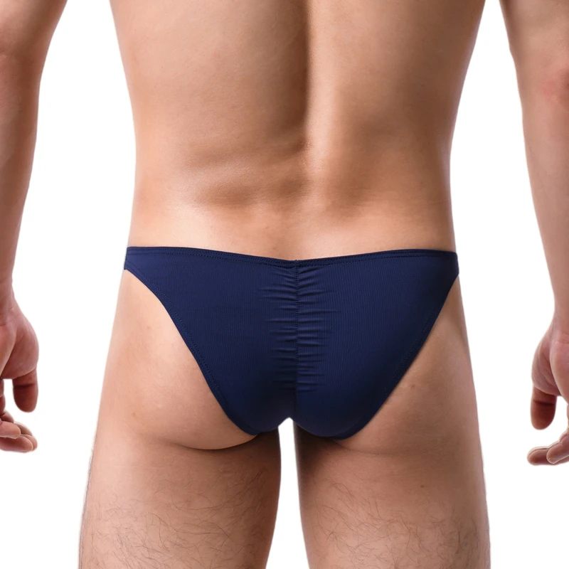 Men Bikini Briefs Underwear Sexy Butt-lifting Man Underpants Cuecas Calzoncillos U Pouch Mesh Breathable Male Mini Sissy Panties