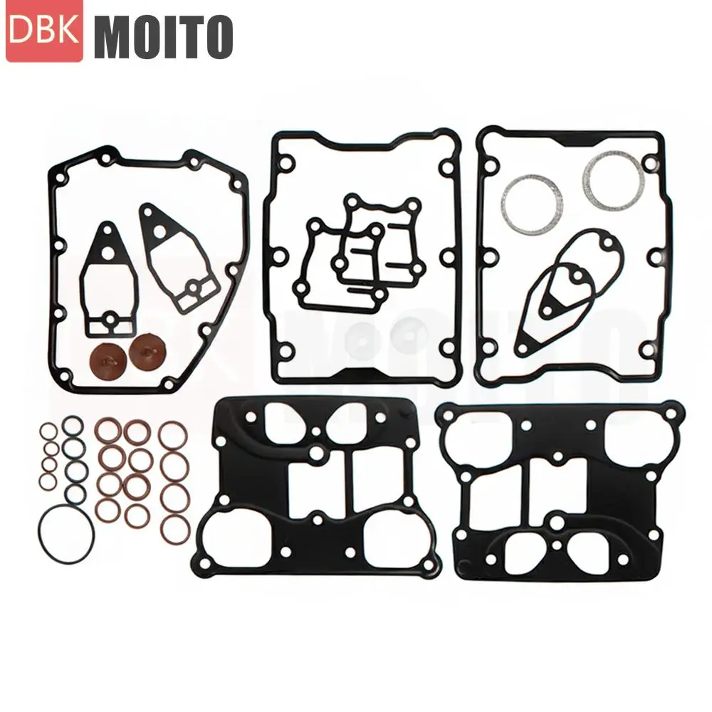 

Motorcycle Rocker Box Tappet Cover Exhaust Gasket Ring Seal Kit Set Engine Gasket For Harley Dyna Softail Electra Glide Fat Boy