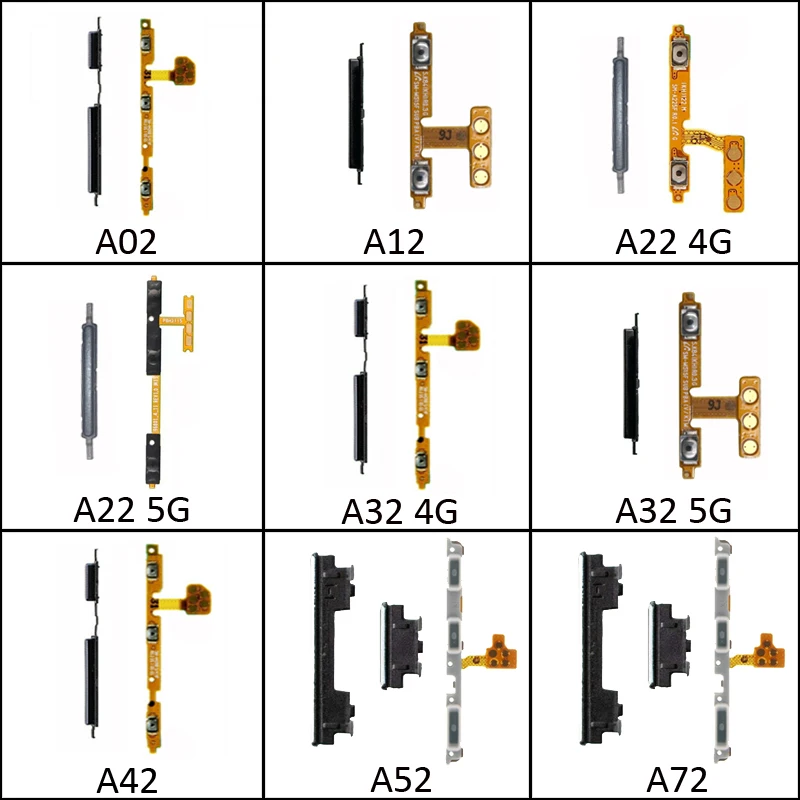 전원 볼륨 단추 플렉스 케이블, 삼성 갤럭시 A02, A12, A22, A32, A42, A52, A52s, A72, 4G, 5G, 온오프 사이드 키, 신제품