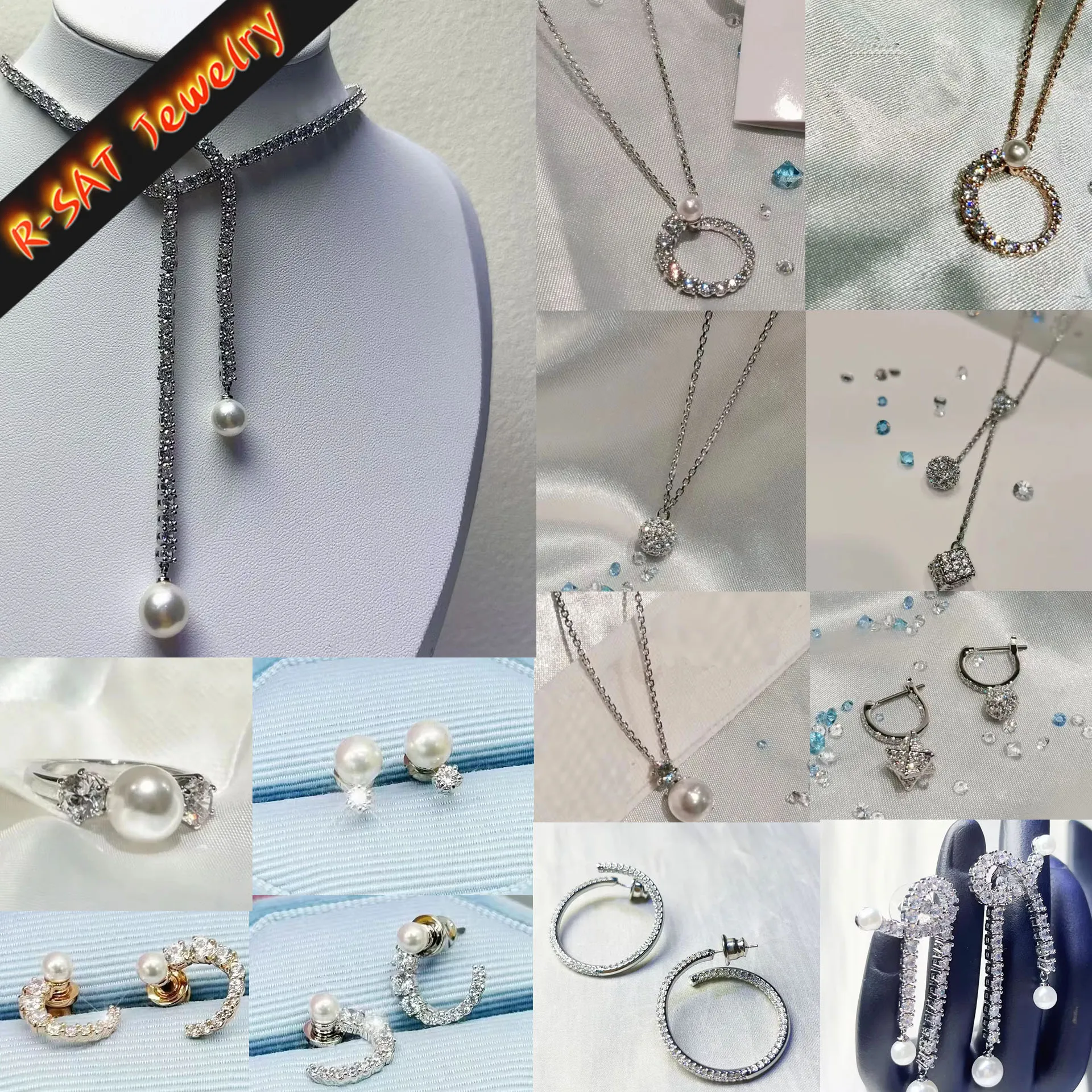 

Original Jewelry Pearl Stainless Steel Ring Necklace Bracelet Sets New Sale Trend Fine Christmas Wedding Gifts for Women