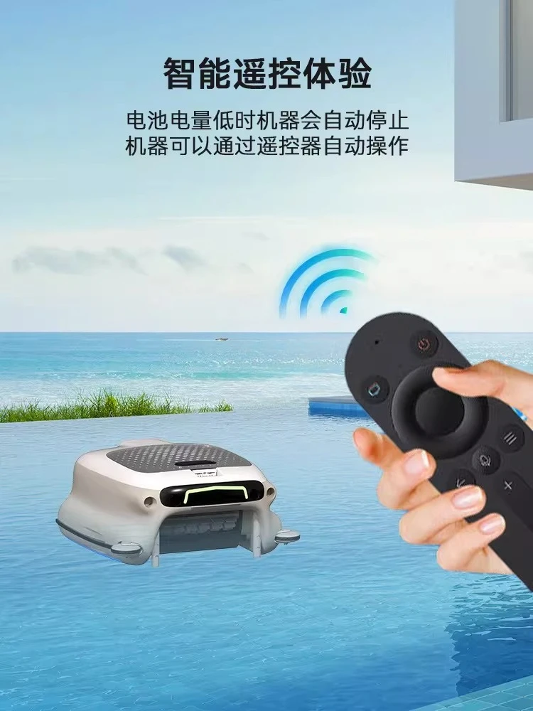 

Intelligent Cordless Robotic Pool Skimmer & Surface Cleaner, Automatic Wireless Vacuum for Water Debris Removal
