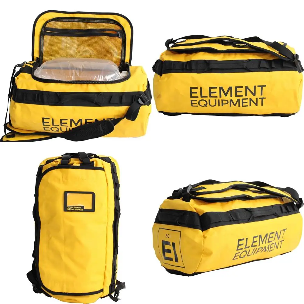 

Желтая водонепроницаемая маленькая походная сумка с плечевыми ремнями