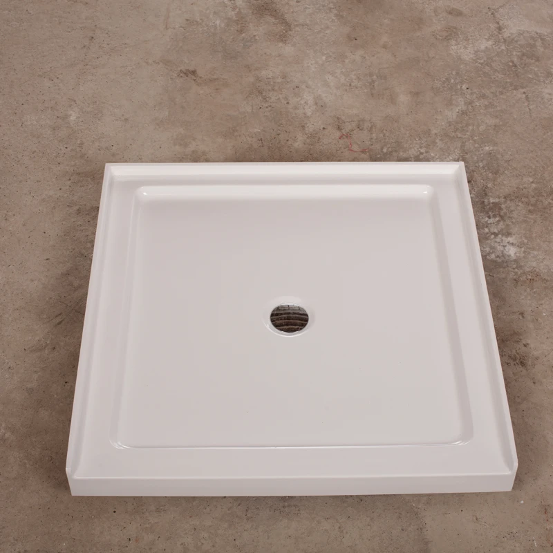 Corner Shower Drain White Color Acrylic Rv Portable Shower Floor Base With Drain