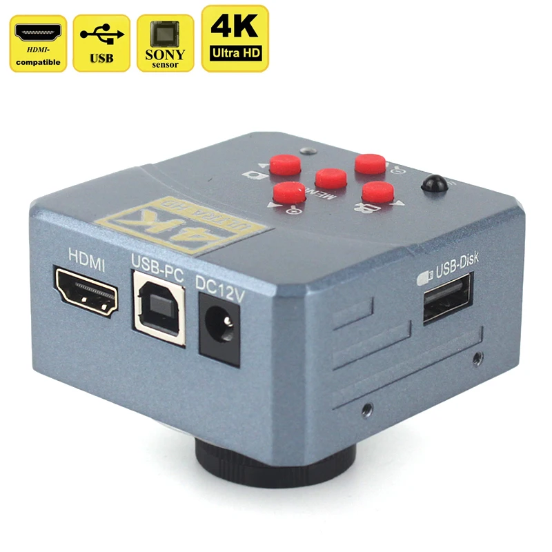 4K อัลตร้า HD HDMI เข้ากันได้กับ USB Video กล้องจุลทรรศน์อุตสาหกรรมกล้อง1/2 "โซนี่เซ็นเซอร์มืออาชีพ PCB ซ่อมบัดกรี