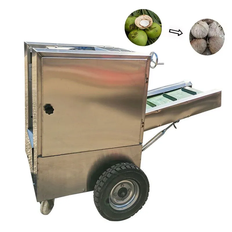 Coconut Dehusker Shelling Machine Brown Coconut Fiber Remover Shell Polishing Machine