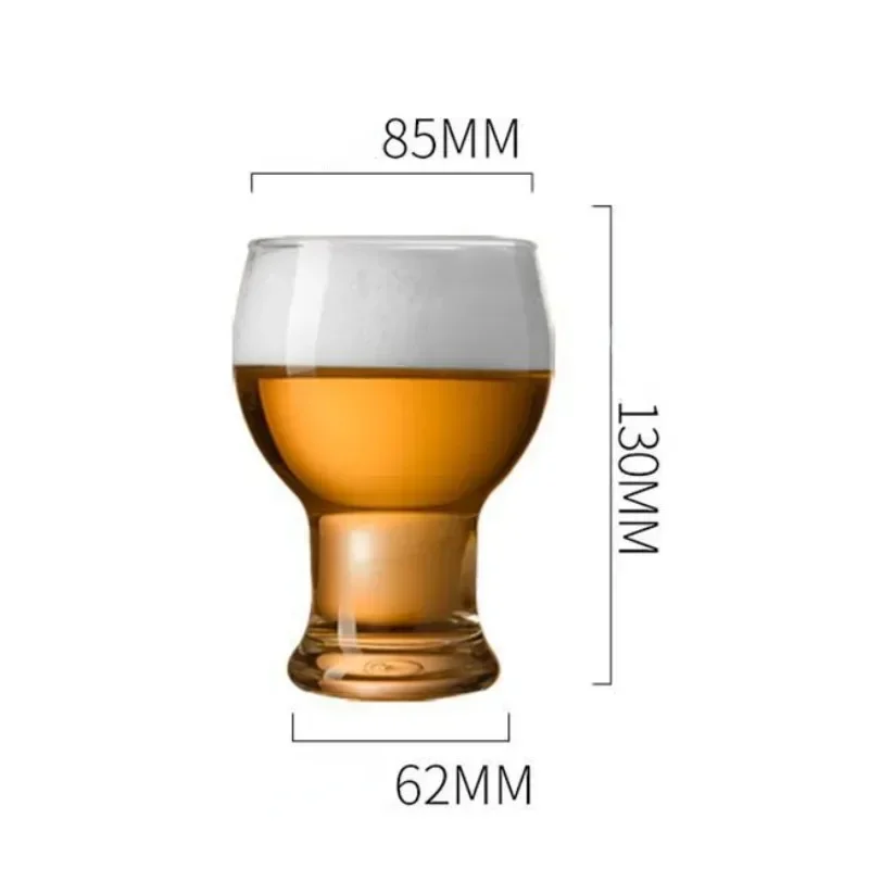 Verres à bière en verre transparent de grande capacité, verres ménagers, coupe-vent ventre, boissons, standardisation artisanale, brassage créatif, 455ml