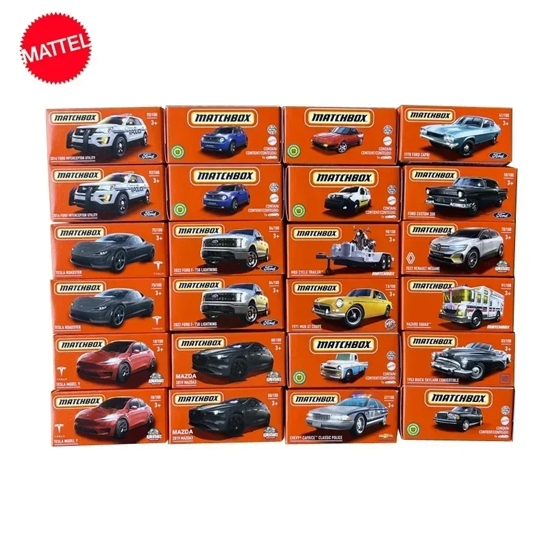 Original Matchbox Car Boxed 1/64 Diecast City Hero Alloy Model Tesla Volkswagen Porsche Vehicles Toys for Boys Collection Gift