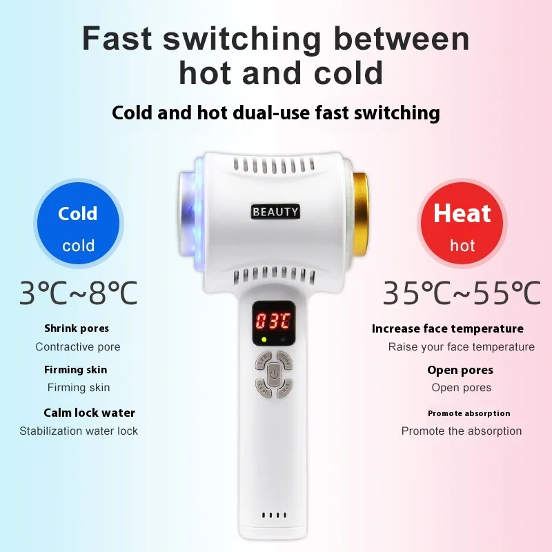 New Launch! Smart Color  Light Thermal Cooler for Instant Lifting, Pore Shrinking & Sunburn Recovery