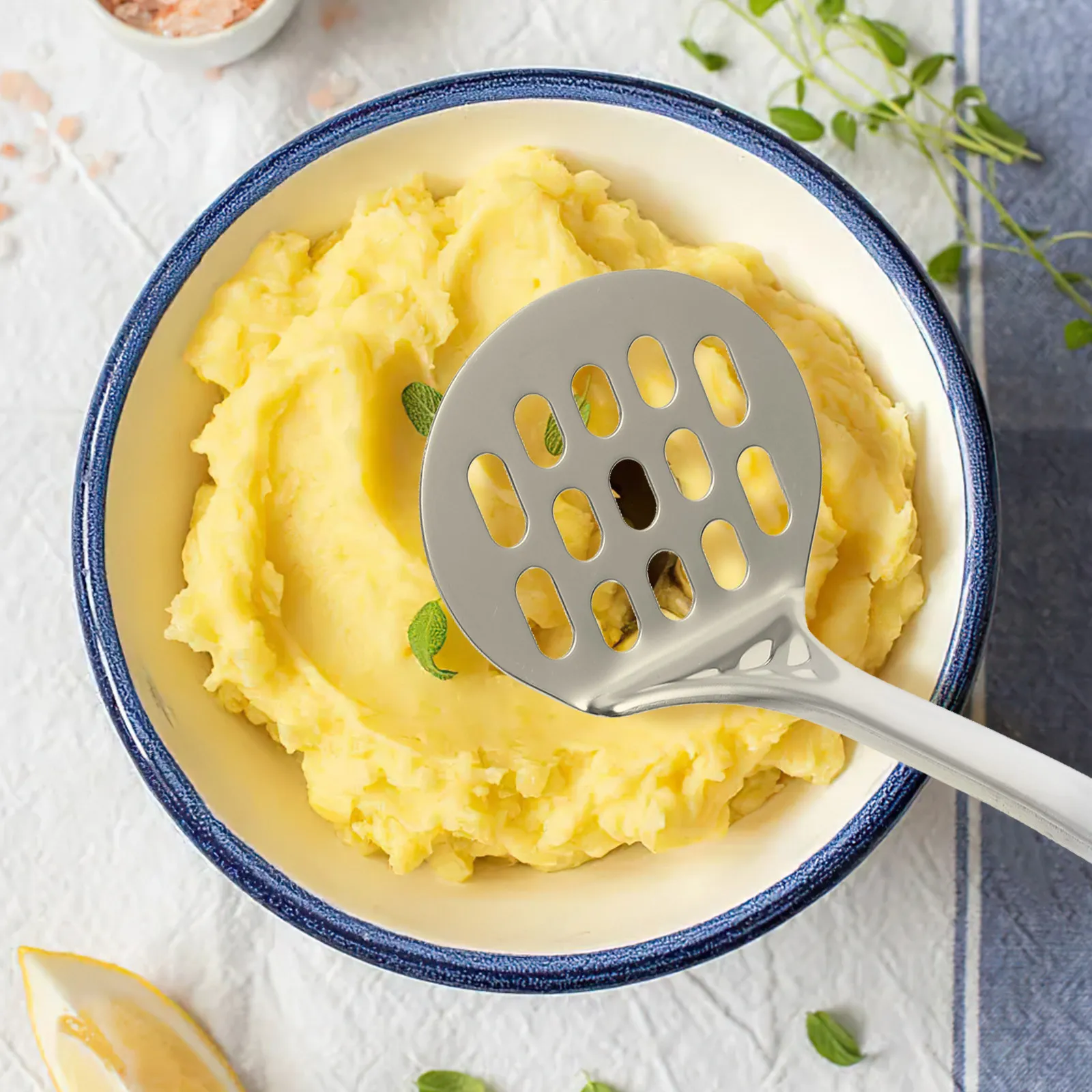 Potato Masher Ricer - Roestvrijstalen aardappelstamper, handig keukengereedschap, aardappelpers, eenvoudig