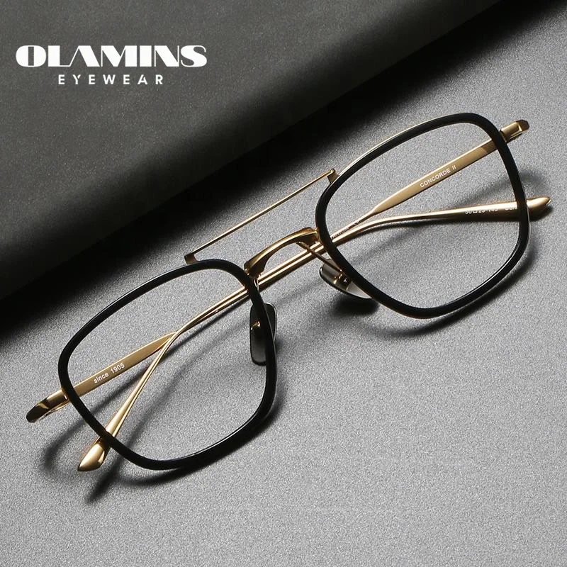 OLAMINS​   Spectacles Beautiful Frame Eyeglasses Frame Women Glasses Square Frame Anti Blue Light Blocking Glasses CONCORDE2