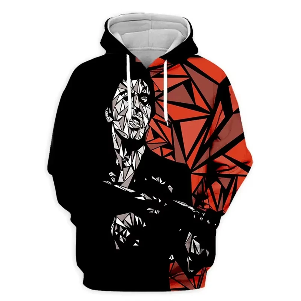 Men Hoodies Movie Scarface 3d Print Hoodie Men Women Fashion Long Sleeve Graphic Hoodie Sweatshirt Oversized Coat Women Sweats view 5