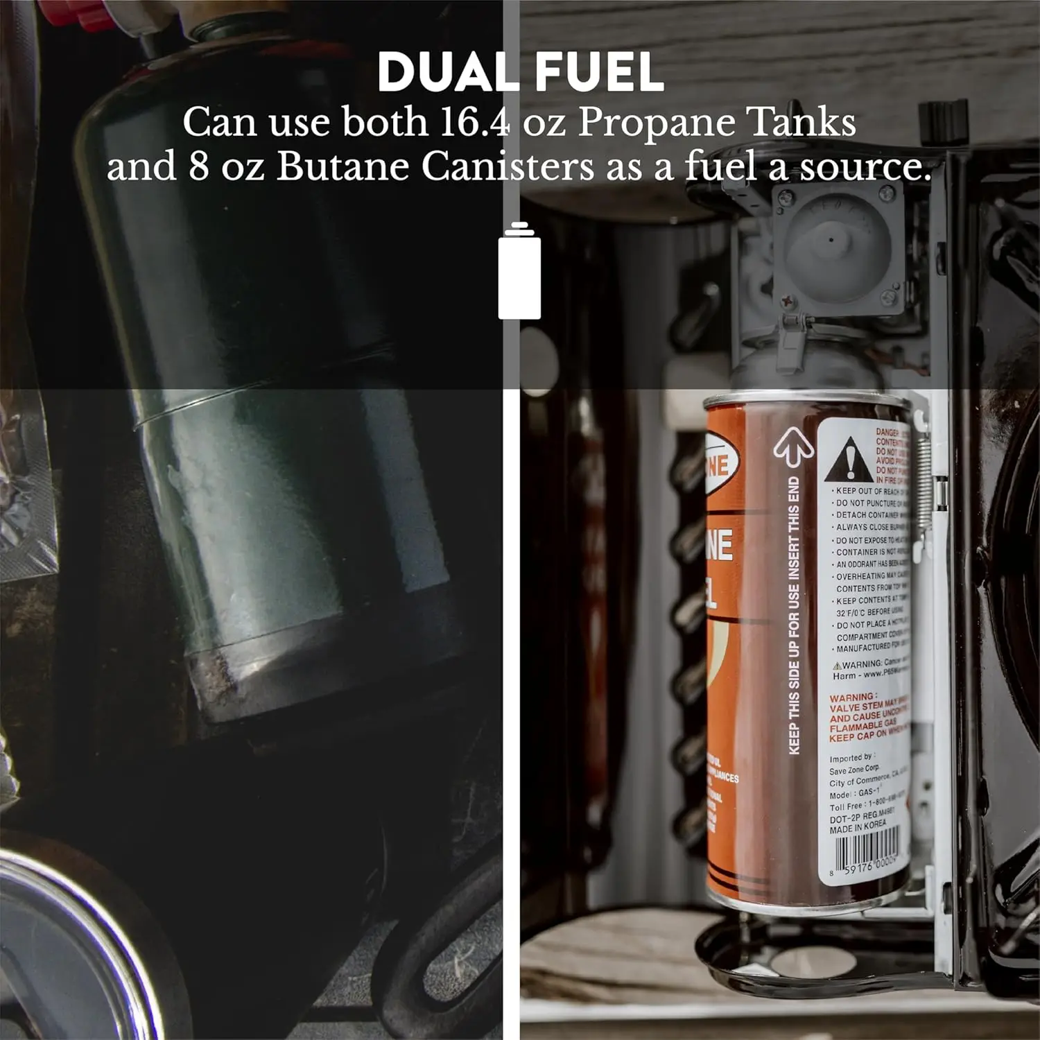 موقد تخييم مزدوج الوقود GS-3400P - البروبان/البيوتان، محمول مع حقيبة حمل #6