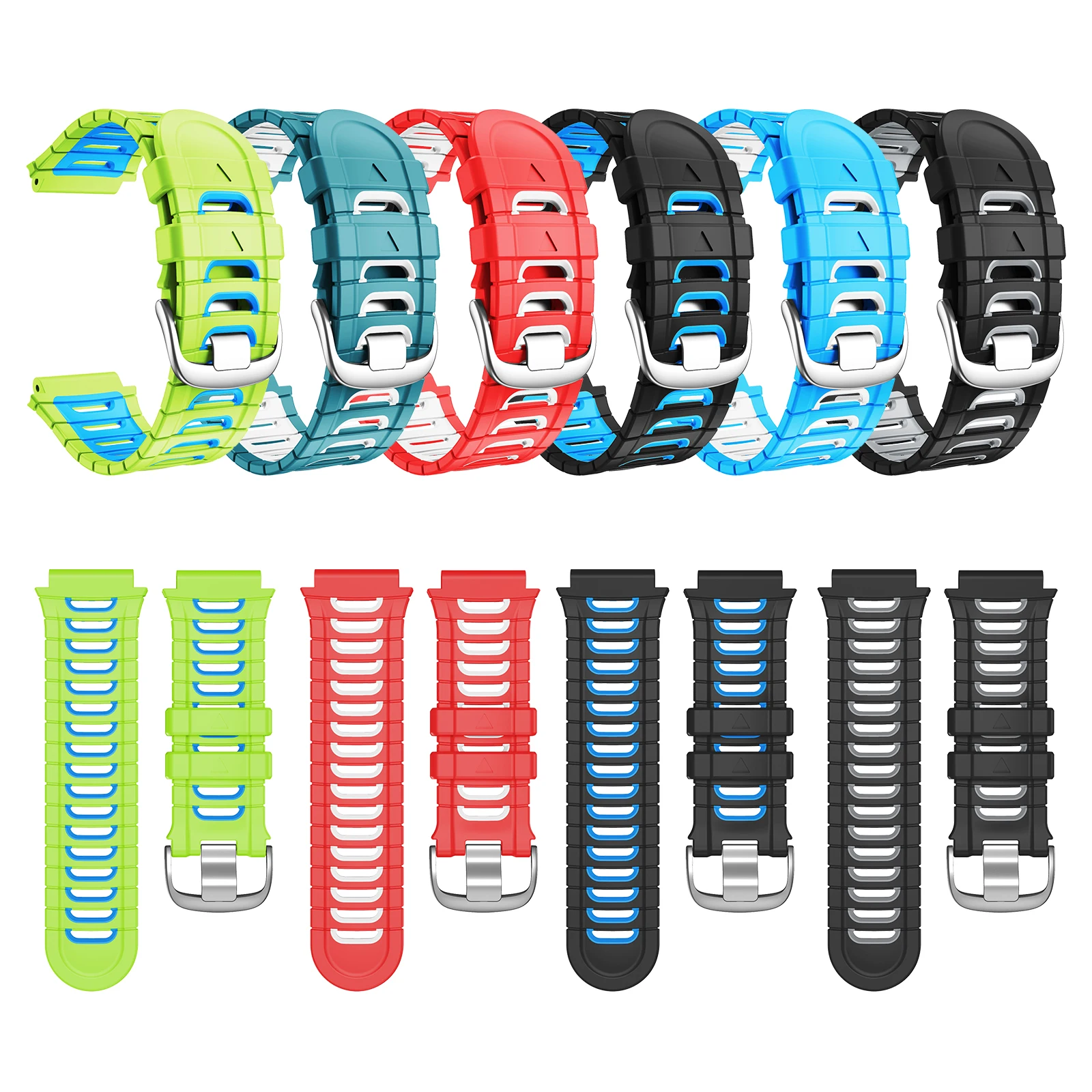 Galaone Double Colors Silicone Strap Fashion Replacement Watch Band For Garmin Forerunner 920XT Rubber Wristband Bracelet