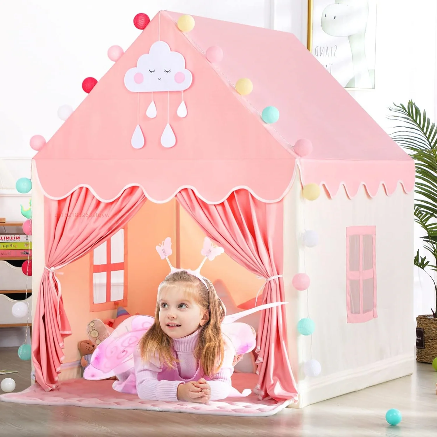 Toddler Playhouse Girls Princess Castle Play Tent  Toys for Children Indoor and Outdoor Games Large Folding Kid Toys Tent
