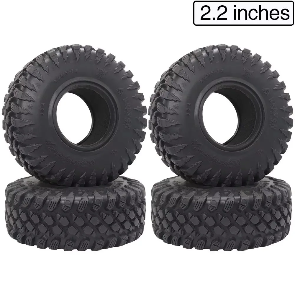 

4 шт. для 1/10 RC Crawler Trax Wraith SCX10 Wrangler 2,2-дюймовая резиновая шина 2,2 колеса 125X48 мм BRAVEN BERSERKER