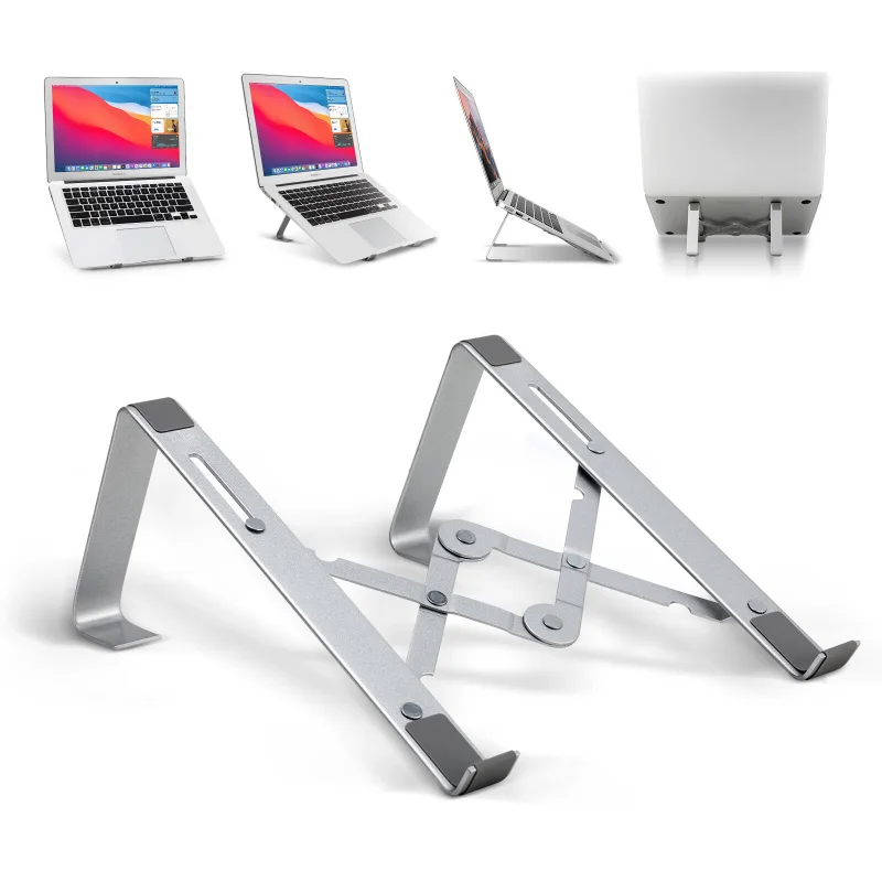

Портативная складная подставка для ноутбука для планшетов и ноутбуков, совместимая с ноутбуками ChromeBook и MacBook Pro/Air до 15 дюймов