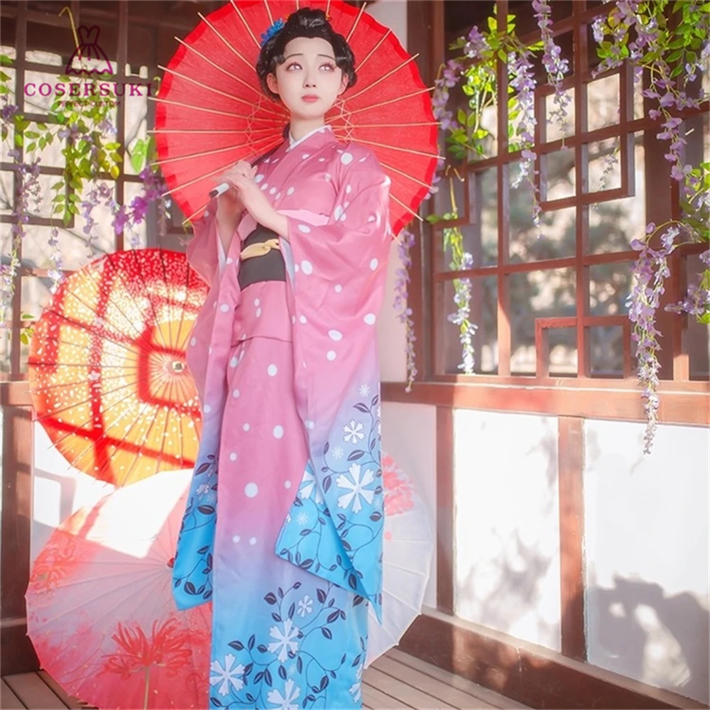 

Akaza Koyuki Kimonos Cosplay Costume Halloween Carnival Performance Outfit