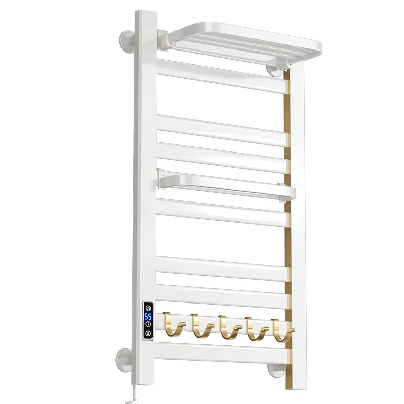 

Electric Towel Rack, Bath Towel Rack, Carbon Fiber Heated Bathroom Storage Rack, Home Intelligent Heating Drying Rack