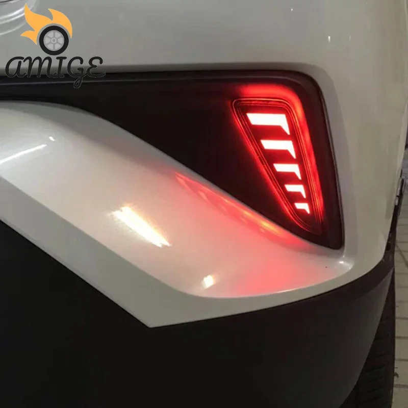 Car LED Taillights Rear Fog Lamps For Toyota C-HR CHR 2016 2017 2018 Brake Light Rear Bumper Decoration Reflector Auto Lamp