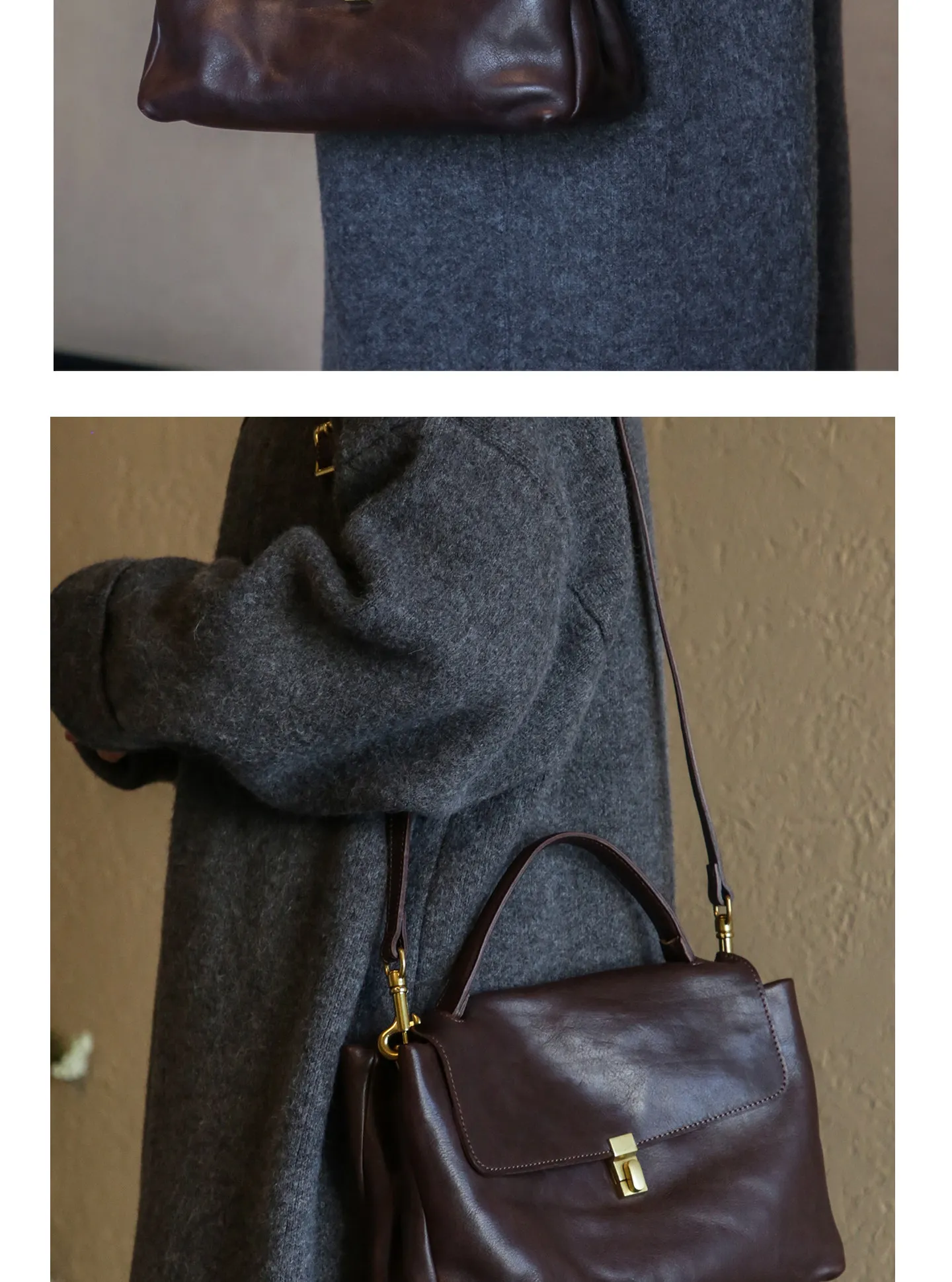 PNDME Fashion Organizers handgefertigte Damenhandtasche aus Rindsleder der ersten Schicht, Vintage-Reisetasche, Party-Luxus-Umhängetasche aus echtem Leder – Detail 8