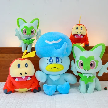 Pokemon Sprigatito Meowscarada Floragato doux jouets en Peluche mignon Anime Quaxly Fuecoco Crocalor Peluche Animale Peluche poupées cadeaux