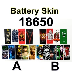 18650 Battery Wrap Comics Anime 36/9pcs PVC Heat Shrink Tube Precut Width 29.5mm x 72mm Insulated Film Protect Case Pack Sleevin