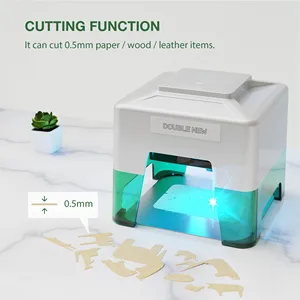 DOUBLENEW-Mini Laser Engraver & Cutter لعلامات تعريف الأليفة ، Bluetooth اللاسلكي والنوع C ، أدوات النقش عالية الدقة ، المنطقة 3W ، 98 × 88 مم أعلى 6 مبيعات لآلة نقش النسيج بالليزر - رقم 4