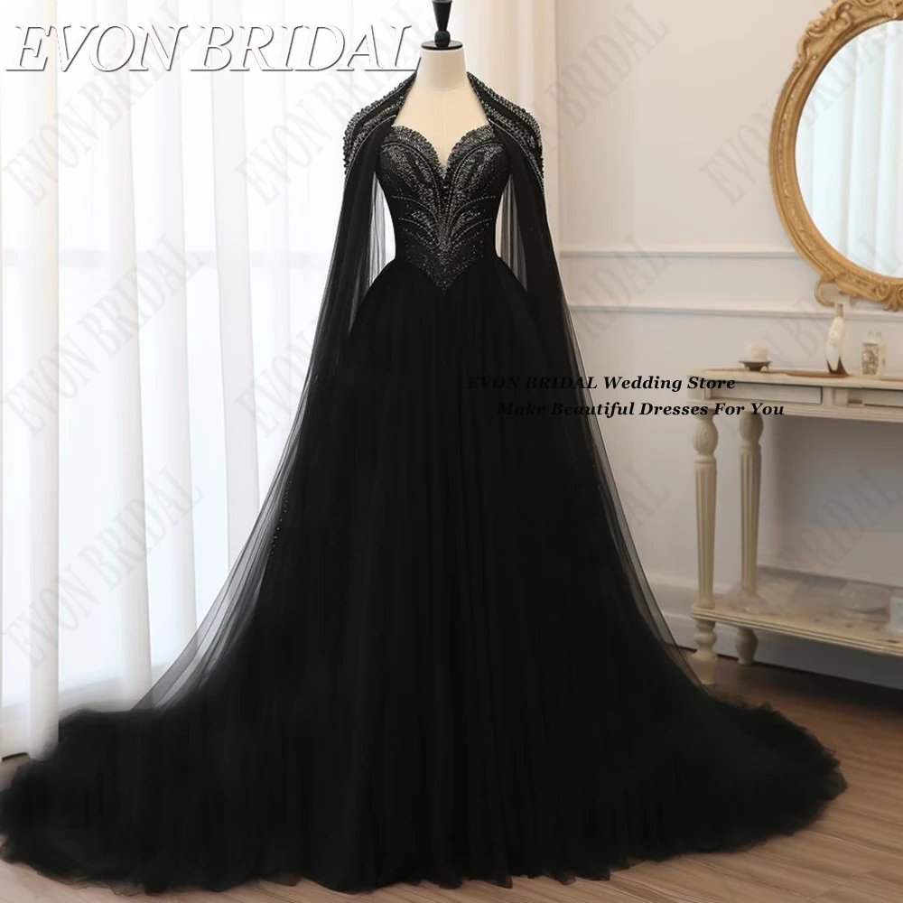 

EVON BRIDAL Luxury Evening Dresses Saudi Arabia Women Long Wedding Party Gowns Tulle Beads فساتين سهره فاخره 2024 Custom Made