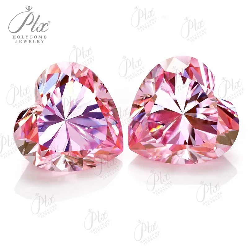 Moissanit-Diamant, Rosa Prinzessin-, Radiant-, Herz-, Oval- und Birnenförmiger Schliff, Laborgezüchteter Diamant mit GRA-Zertifikat, Schmuckmaterialien, Perlen – Detail 9