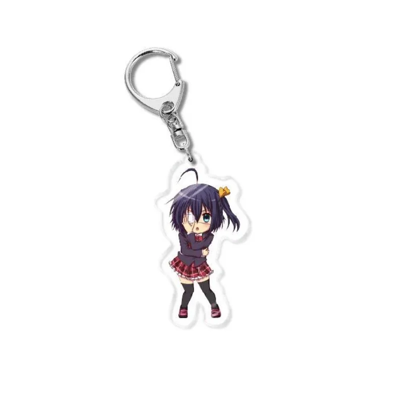 Classic Anime Chuunibyou Keychain Charm Characters Acrylic Key Chain Ornament Accessories for Women Men Jewelry Gift chaveiro