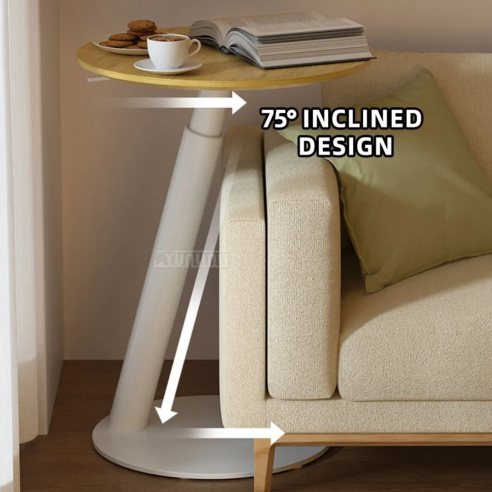 Side End Table, Pneumatic Lifting Bedside Table, Mobile Adjustable Computer Desk, Small Coffee Table