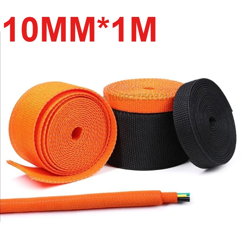 Expandable Red Thermoretractile Braided Heat-shrinkable Wire Shrink Tube Heat Shrink Cable Wire Protector for Car Motorcycle