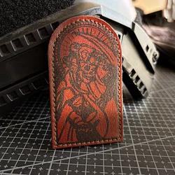 PU Reaper Skull Tactical Patch Hook & Loop Leather Morale Badge Skeleton Warrior Patches Military Armband Backpack Death Sticker