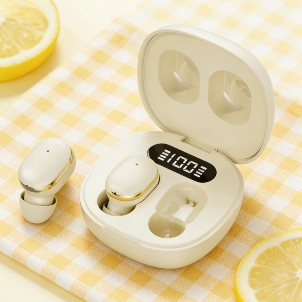 TWS Wireless Bluetooth Headset Transparent ENC Headphones LED Power Digital Display Stereo Sound Earphones for Sports Earbuds