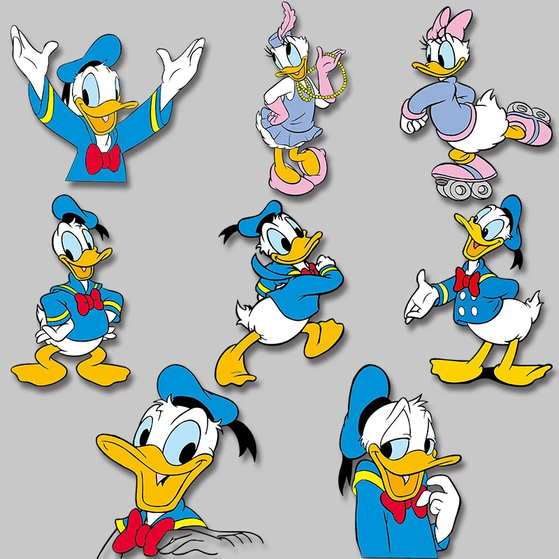 

Donald Duck Cartoon anime Characters Heat Transfer PVC Patch Applique on Clothes Thermal Transfers Decals Patch