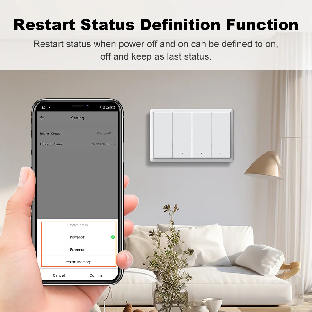 Manhot Tuya Smart zigbee Switch لا يتطلب سلكًا محايدًا ولا يوجد مكثف على زر الجدار مفاتيح الإضاءة تعمل مع Alexa Google Home