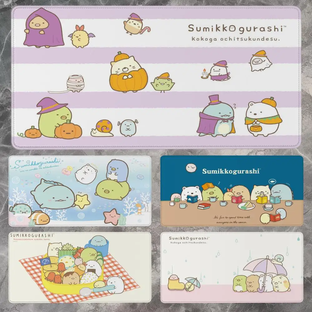 

Sumikko Gurashi Коврик для мыши 90x40 см Нескользящий игровой коврик для мыши Gamer Килимок для киберспорта Игровая механическая клавиатура XXL Настольный коврик