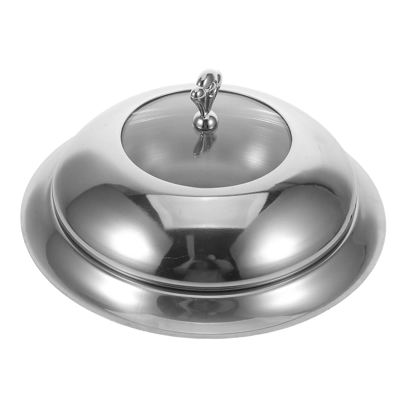 

Stainless Steel Steak Plate 11 Inch Cloche Dome Cover Food Warmer Plate Cover Buffet Catering Service Dinner Platter