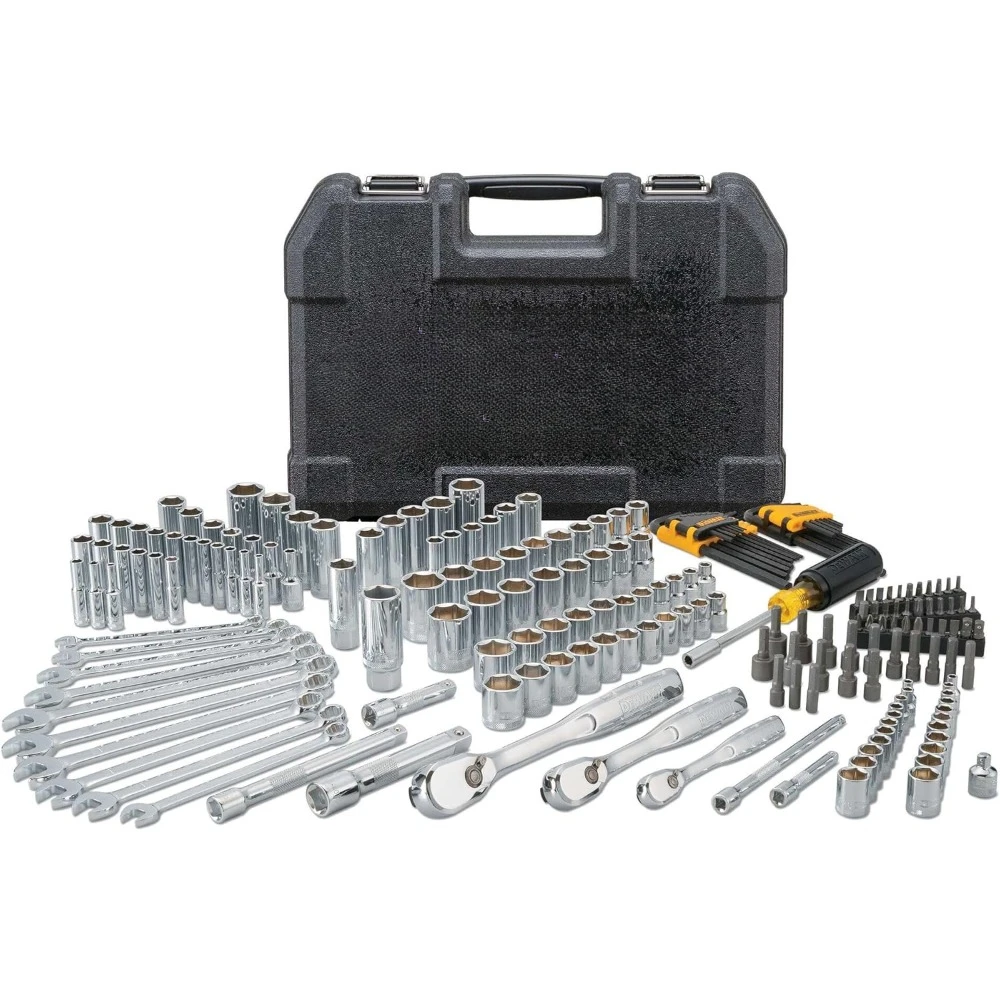 

Mechanics Tool Set, 1/4" & 3/8" & 1/2" Drive, SAE/Metric, 205-piece