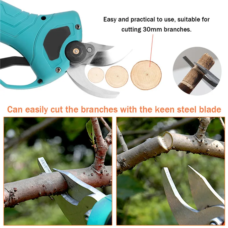 Cordless Pruner Cutting-Blade 30mm Electric Pruning Shear Accessory Efficient Fruit Tree Bonsai Pruning Branches Garden Tool